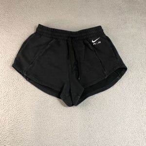 Nike Air Shorts‎ Women Large Black Athletic Running Training Gym Logo Athleisure